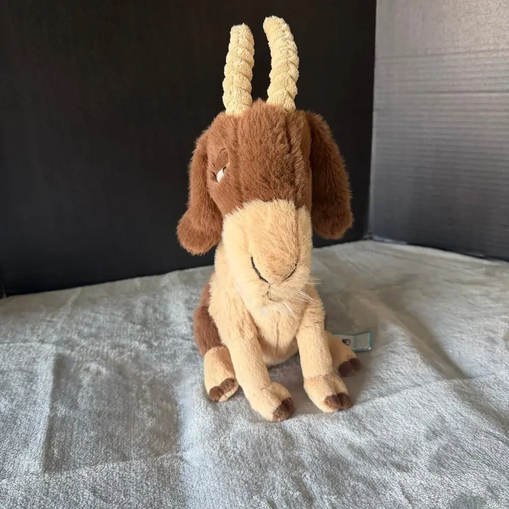 Jellycat Glenny Goat Plush Stuffed Animal Brown Cream Soft Toy With Tags
